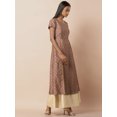 thumbnail image 3 of Indya Women's Rose Beige Layered Embellished Double Slit Kurta, 3 of 6