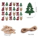 thumbnail image 2 of 24 bolsas de regalo de fieltro con calendario de adviento de Navidad con cuenta regresiva y clips adhesivos para colgar en el árbol de Navidad, 2 of 8