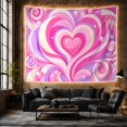 thumbnail image 6 of Heart Constructed Thick with Swirling Stripes Spiral Inward, Mystical Fantasy for Space Lovers, Galaxy Room Decor, Valentine'S Day Gift, Tapestry Wall Hanging for Bedroom and Dorm, 6 of 7