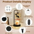 thumbnail image 5 of Candle Warmer Lamp with Timer, Mid Century Black Cat Retro Stars Abstract Cute Animal Non-slip Wireless Remote Control Wax Melts Warmer with 4 Bulbs for Home Office Dorm, Birthday Gifts for Women, 5 of 7