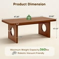 thumbnail image 2 of Modern Farmhouse Coffee Table with Solid Pine Legs, 47 "Wooden Center Table for Living Room, Rectangle Rustic Table with Large Storage Space, Multi-Functional Cocktail Tea Furniture (Walnut), 2 of 18