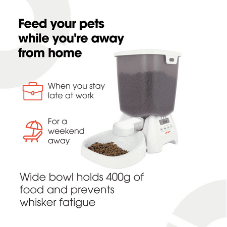 Cat Mate C3000 Automatic Dry Food Feeder for Cats Small Dogs