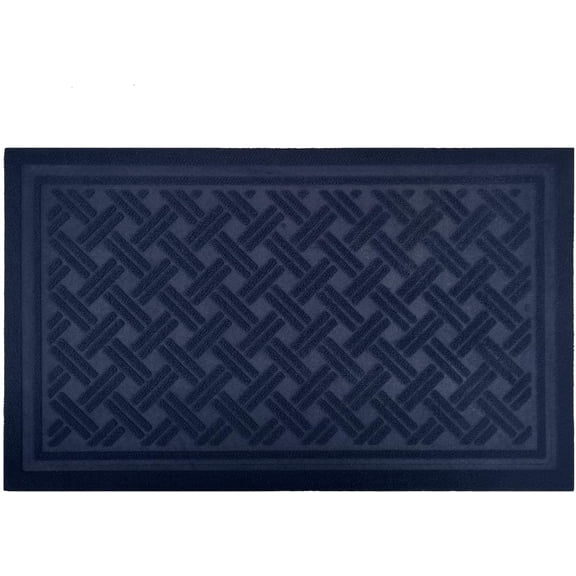 Front Door Mat Outdoor Entrance Mat Rug, Floor Mat Shoes Scraper Doormat, 17.75''x29.75'' Patio Rug Dirt Debris Mud Trapper Out Door Mat Low Profile Washable Carpet