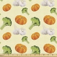 thumbnail image 1 of Vegetable Art Fabric by the Yard, Broccoli Garlic Pumpkin Vegetable Food Yummy Kitchen Vegan Diet Theme, Upholstery Fabric for Dining Chairs Home Decor Accents, 10 Yards, Multicolor by Ambesonne, 1 of 4