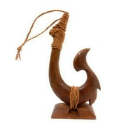 Koa Moana Fish Hook 13 inch on stand - Made In Hawaii | #koagwfh1
