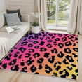 thumbnail image 1 of 4x5 Rug, Leopard Print Rug Washable Non Slip Soft for Living Room Bedroom, Neon Gradient Cheetah Print Area Rug, Animal Print Carpet, Leopard Print Home Decor & Gifts, 1 of 7