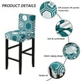 thumbnail image 2 of Printed Bar Stool Cover,2/4/6 pcs Stretch Pub Counter Stool Slipcover Removable Washable Anti-Dust Spandex Height Side Chair Cover for Dining Room Kitchen Bar Cafe-6-E, 2 of 7