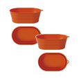 thumbnail image 1 of LKWLPD - 2 cestas de silicona para fermentación de pan, bandeja para hornear masa, recipientes para hornear, regalos para hornear en el horno, paquete de 2, 26 x 15 x 3 cm, 1 of 4