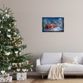 thumbnail image 3 of Stupell Industries Santa Snowy Night View Holiday Painting Black Floater Framed Canvas Art Prints Wall Art, 25 x 17, 3 of 10