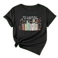 thumbnail image 2 of PNTUTB Ladies' Fashionable Casual Printed Loose Basic Blouse Round Neck Short Sleeve Comfortable Top, 2 of 6