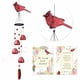 thumbnail image 1 of Campanas de viento de pájaro rojo, campanas colgantes decorativas de Metal de resina para interiores, regalos para mujeres, mamá, esposa (rojo), 1 of 5