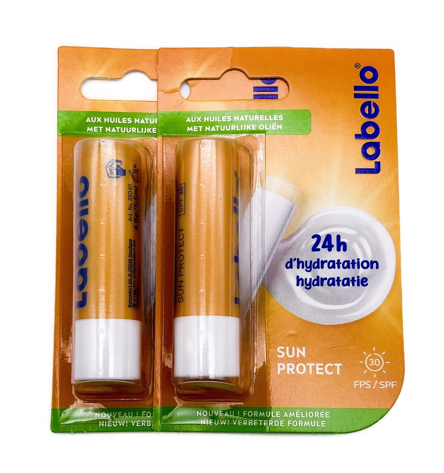 Labello 24h Hydration Lip Balm Sun Protect SPF 30 4.8g 1 x 2 pack