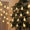 thumbnail image 1 of Fiudx Luces Navideñas de Copo de Nieve, Cadena de 80 Led, Color Blanco, Resistente Al Agua Ip44, Funciona con Pilas, Decoración Festiva para El Hogar, Uso Exterior, Fiestas, 1000 Cm de Largo., 1 of 6