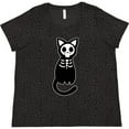 thumbnail image 3 of Inktastic Skeleton Cat Women's Plus Size T-Shirt, 3 of 5