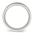 thumbnail image 2 of Stainless Steel Polished and Hammered 8mm Grooved Band, 2 of 7