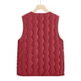thumbnail image 3 of Fall Jackets For Women 2025 Sevevn Women's Quilted Vest Rib Collar Lightweight Zip Padded Gilet, 3 of 4
