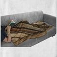 thumbnail image 6 of Rustic Soft Flannel Fleece Throw Blanket, Wooden Fence Vintage and Grunge Gardening Themed Natural Rural Pastoral Print, Cozy Plush for Indoor and Outdoor Use, 50" x 60", Brown, by Ambesonne, 6 of 6