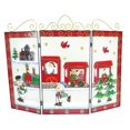 thumbnail image 1 of Christmas ConceptsÂ® Christmas Santa/Snowman Metal Fire Screen - Christmas Decor - Two (Large 63cm Santa), 1 of 6