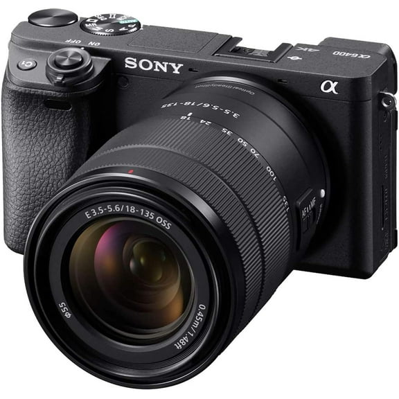 Restored Sony Alpha a6400 Mirrorless Camera & 18-135mm Lens - E Mount Compatible Cameras - ILCE-6400M/B (Refurbished)