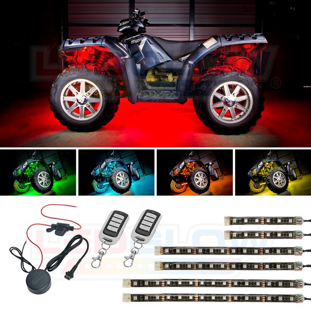 LEDGlow 6pc Advanced Million Color LED Quad ATV Lighting Kit Walmart