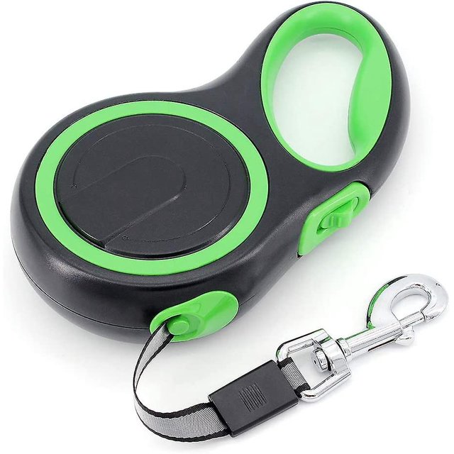 Correa retráctil verde de 8 m, correa retráctil para perros, correa automática de entrenamiento para perros de hasta (50 kg)