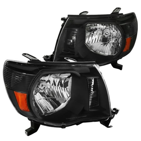 Spec-D Tuning For 2002-2011 Toyota Tacoma Crystal Headlights Jdm Black 2005 2006 2007 2008 2009 2010 2011