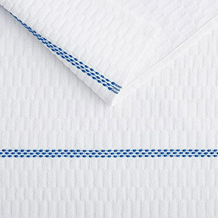 Clorox Antimicrobial Dish Cloth Set, White/Navy Blue, 6 Piece 