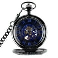 thumbnail image 3 of Reloj de bolsillo mecánico Sincero plateado luminoso con cadena de esqueleto y lupa a prueba de agua, 3 of 5