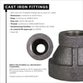 thumbnail image 4 of Supply Giant 1-1/2" x 3/4" Black Pipe Fitting Hex Reducing Coupling Cast Iron, 4 of 6