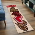 thumbnail image 3 of Runner Rug 2'x6', Valentine's Day Washable Non-Slip Hallway Runner Rugs, Valentines Leopards Plaid Love Hearts Bedside Rugs Floor Mats Carpet Runners for Kitchen Bathroom Laundry Room, 3 of 8