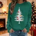 thumbnail image 2 of Yertdoel Christmas Sweatshirts for Women Fashion Print Round Neck Loose Pullover Top Fall Winter Holiday Comfy Casual Shirts, 2 of 7