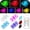 RGB Remote, variant on 4Pcs LED Interior Car Lights with Remote,7 Colors Sync to Music Ambient Lighting Car Interior with 6 Bright LED Lamp Beads,Portable USB Rechargeable Car Interior Led Night Light for Car Decoration