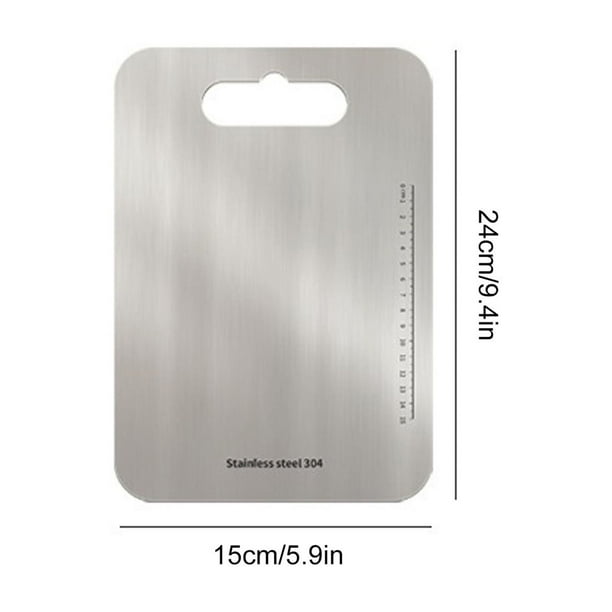 Aparatos de cocina, accesorios de cocina, tabla de cortar - Tabla de cortar de acero inoxidable 304 para cocina, apta para uso alimentario, para carne, frutas y verduras, apta para lavavajillas.
