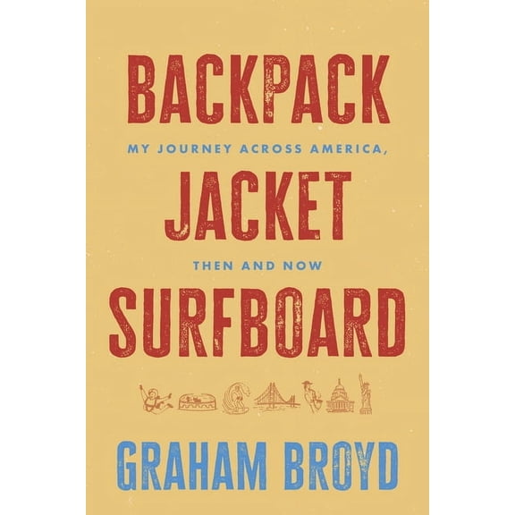 Backpack, Jacket, Surfboard: My Journey Across America, Then and Now, (Paperback)