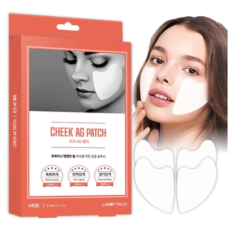 Cheek AG Patch wrinkles removal 8pcs (4pairs) Cheek masks skincare collagen face lifting face mask skin care Overnight Beauty & Personal Care Labottach - Korean Skincare