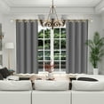 thumbnail image 5 of Lfeey Grey Blackout Curtains, 42x72 inch, Set of 2 Panels, Room Darkening Curtains for Bedroom, 5 of 6