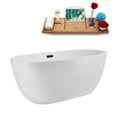 thumbnail image 2 of 67" Streamline N3301BGM Soaking Freestanding Tub and Tray With Internal Drain in Brushed GunMetal, 2 of 9