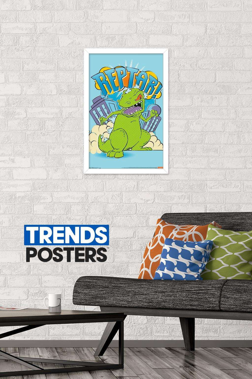 Nickelodeon Rugrats - Reptar Wall Poster, 14.725" x 22.375", Framed
