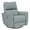 Grey, variant on M optimized Power Swivel Recliner Chair, PU Leather Upholstered Rocker Recliner with Adjustable Footrest and Curved Armrest, Modern Reclining Sofa Chair with Charging Port for Living Room