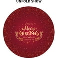 thumbnail image 4 of Round Christmas Tablecloth 60 Inch Gold Happy New Years Snowflake Decorative Red Round Table Cloth with Dust-Proof Wrinkle Resistant for Home Kitchen Dining Room Patio Outdoor Picnic Party, 4 of 6