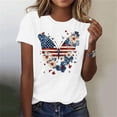 thumbnail image 2 of Staron Women's Casual T-Shirt Independence Day Printed Short Sleeve Crew Neck Loose Fit Graphic Tee Top, 3XL, 2 of 5