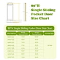 thumbnail image 3 of 28" X 80" Sliding Pocket Door Recessed Paneled Sliding Door Solid Core With Privacy Pocket Lock, 3 of 8