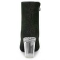 thumbnail image 3 of Unique Bargains Women's Clear Block Heel Glitter Ankle Booties, 3 of 6