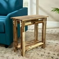 thumbnail image 3 of 25.5"H Slim Acacia Wood Architectural Recliner Table, Natural, 3 of 9