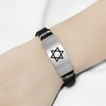 thumbnail image 5 of Adjustable Jerusalem Star of David Silicone Bracelet Women Men Teens Judaism Israel Jewish Bangle Mogen David Star Israeli Religious Jewelry,Red, 5 of 7