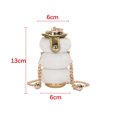 thumbnail image 3 of Bolso bandolera para mujer, de hombro con pintalabios de felpa a la moda, con correa de cadena, 3 of 5