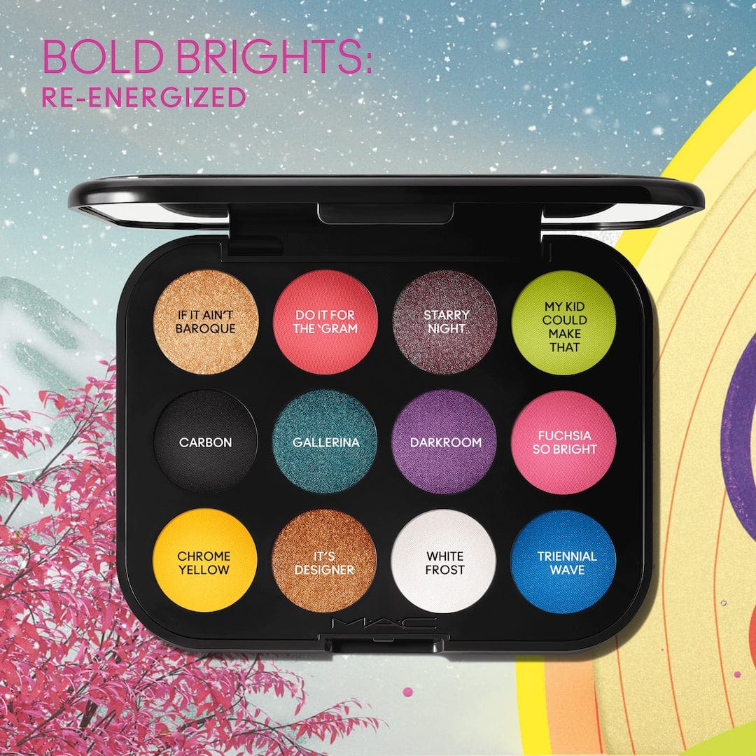 MAC Connect In Colour Eye Shadow Palette 12 Artist-Curated Saturated Brights 12.2g/0.43oz