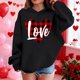 thumbnail image 3 of Sudadera con capucha y estampado de corazón de San Valentín, sudadera de manga larga para niños y niñas, chaqueta para niñas de talla mediana y grande., 3 of 7