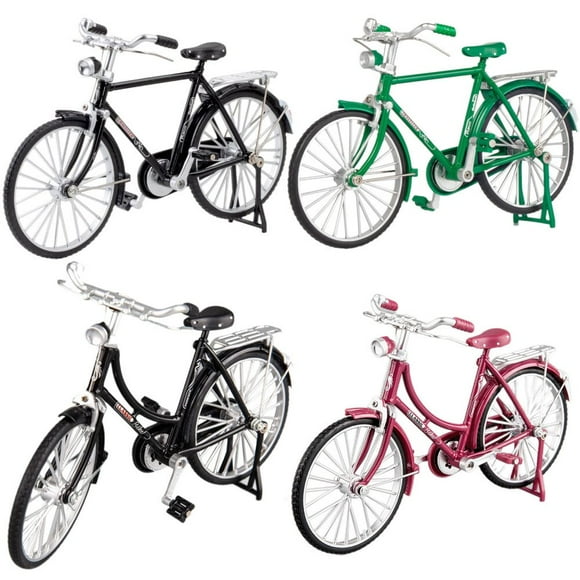 Ornements de Bicyclette Modèle de Bicyclette à l'Échelle 1 10 Miniature Style Rétro Jouets de Vélo en Métal pour Enfants