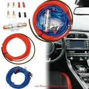 Speaker Wire Set, 4.5m Power & RCA Cables with Terminals, for Amplifier & Subwoofer Connections